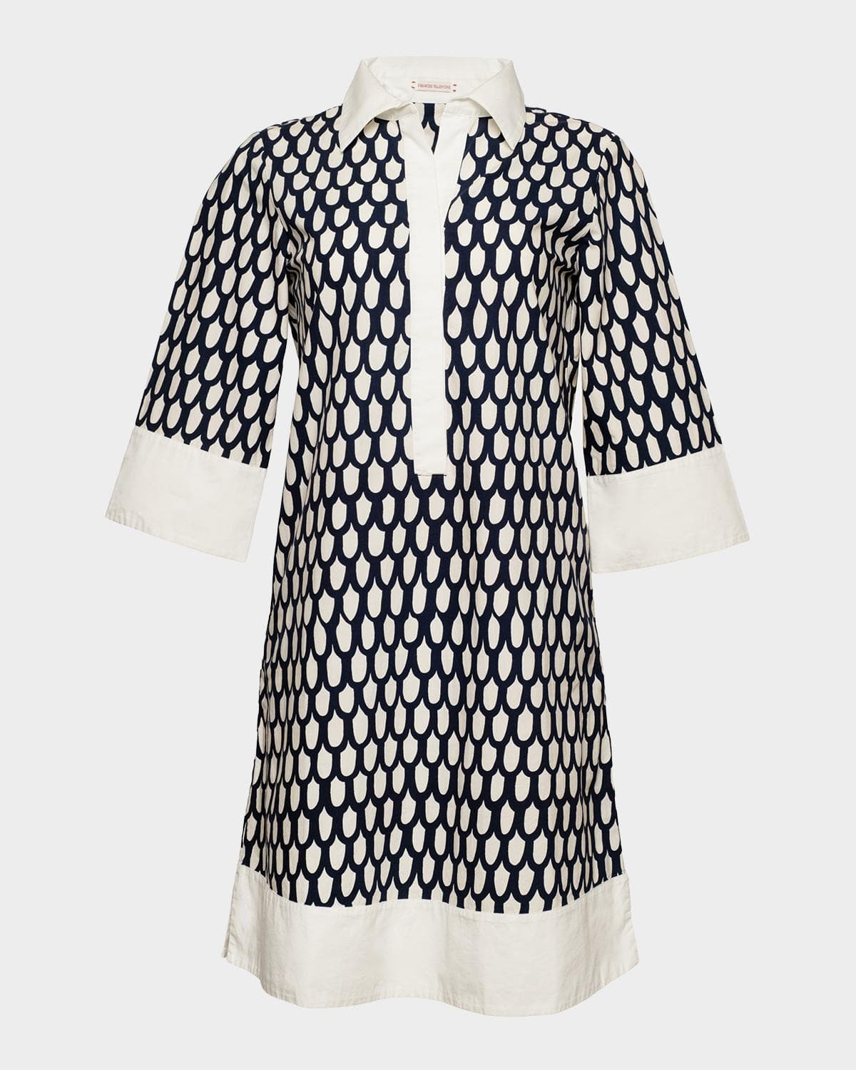 Frances Valentine Tracey Loop-Print Cotton Mini Dress