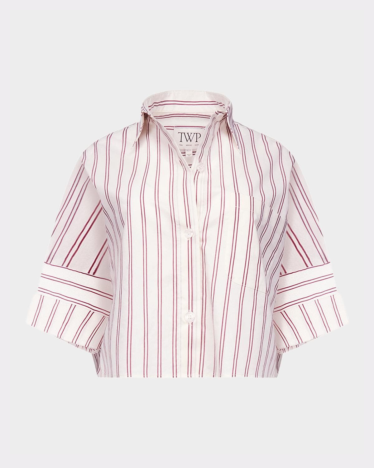 TWP Next Ex Striped Cropped Shirt