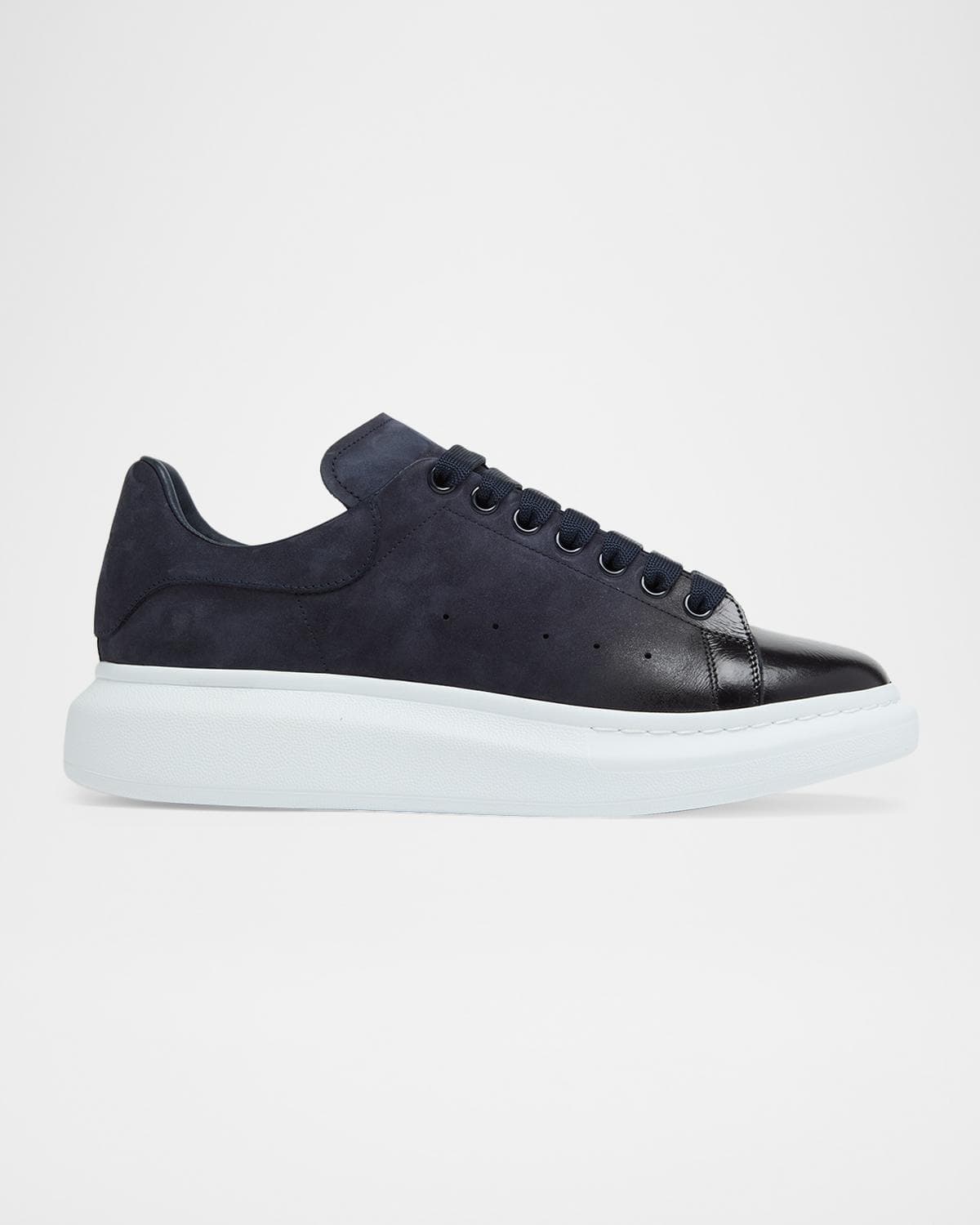 McQueen Men's Oversized Spray-Toe Suede Sneakers
