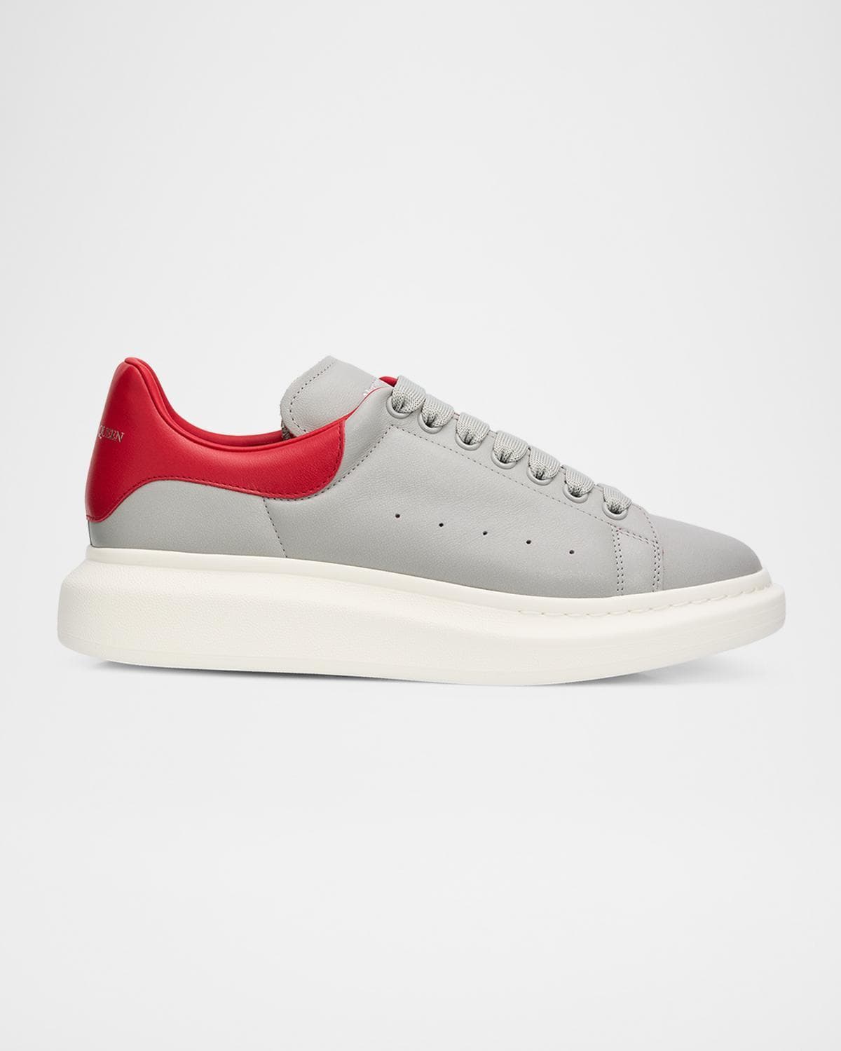 McQueen Men's Oversized Soft Leather Sneakers