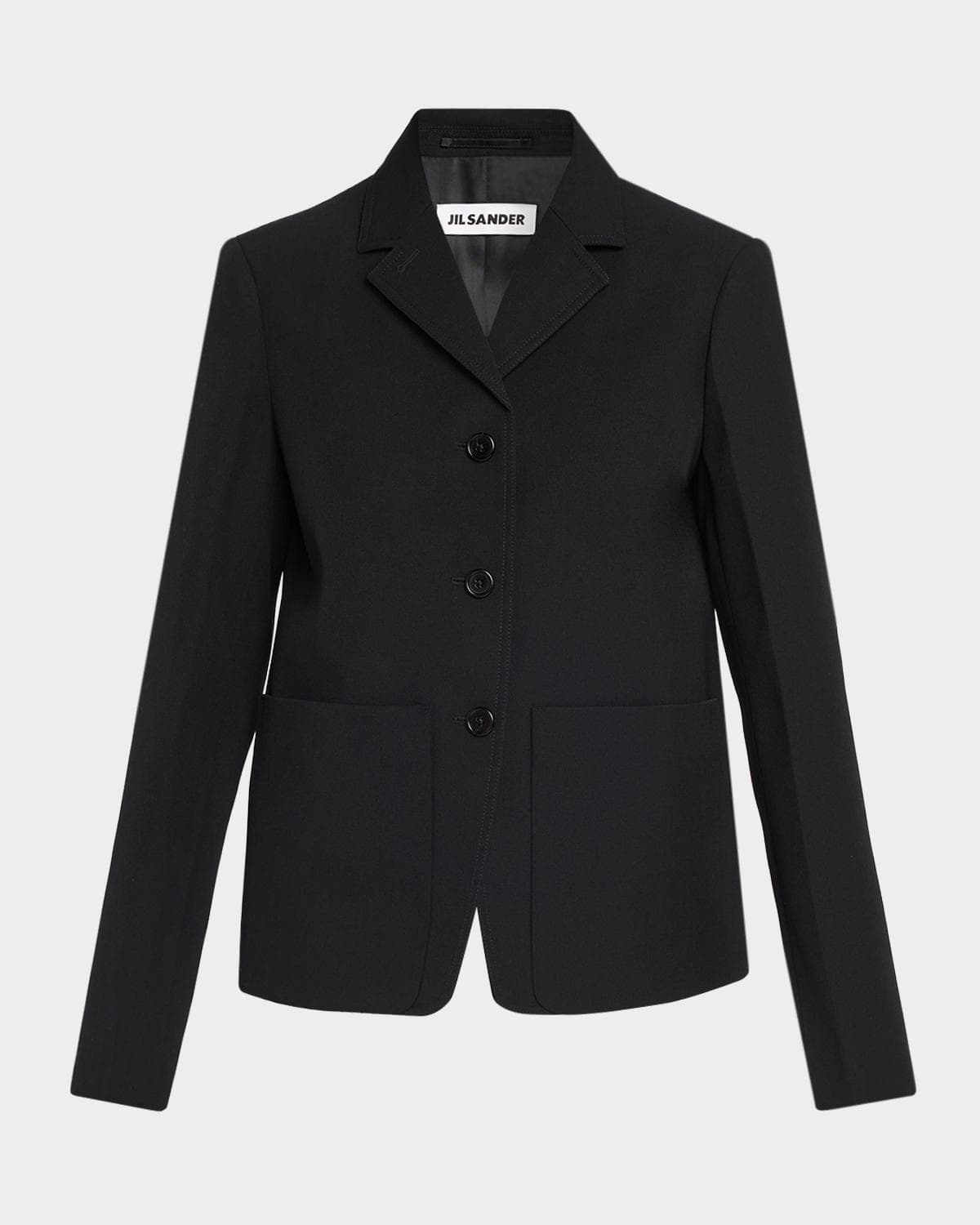 Jil Sander Notch Lapel Wool Blazer