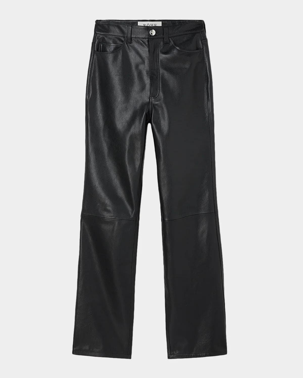 Róhe High-Waist Leather Straight-Leg Pants