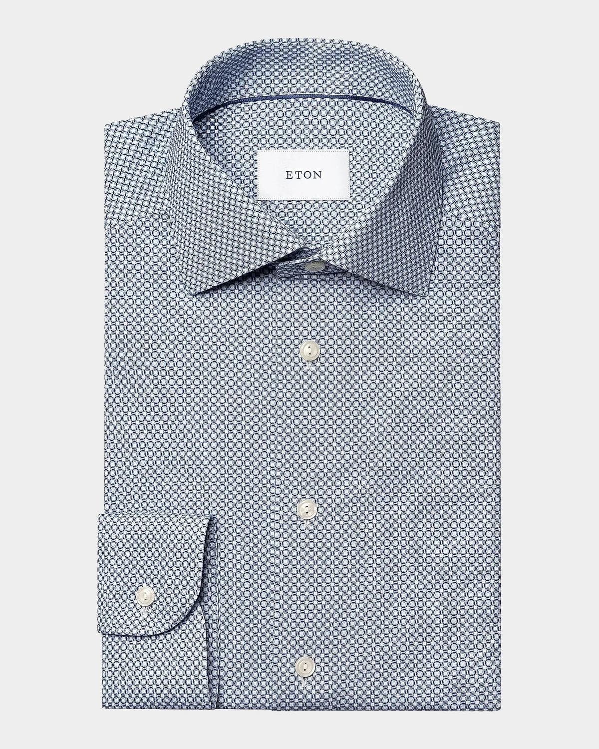 Eton Printed Stretch-Cotton Slim-Fit Shirt