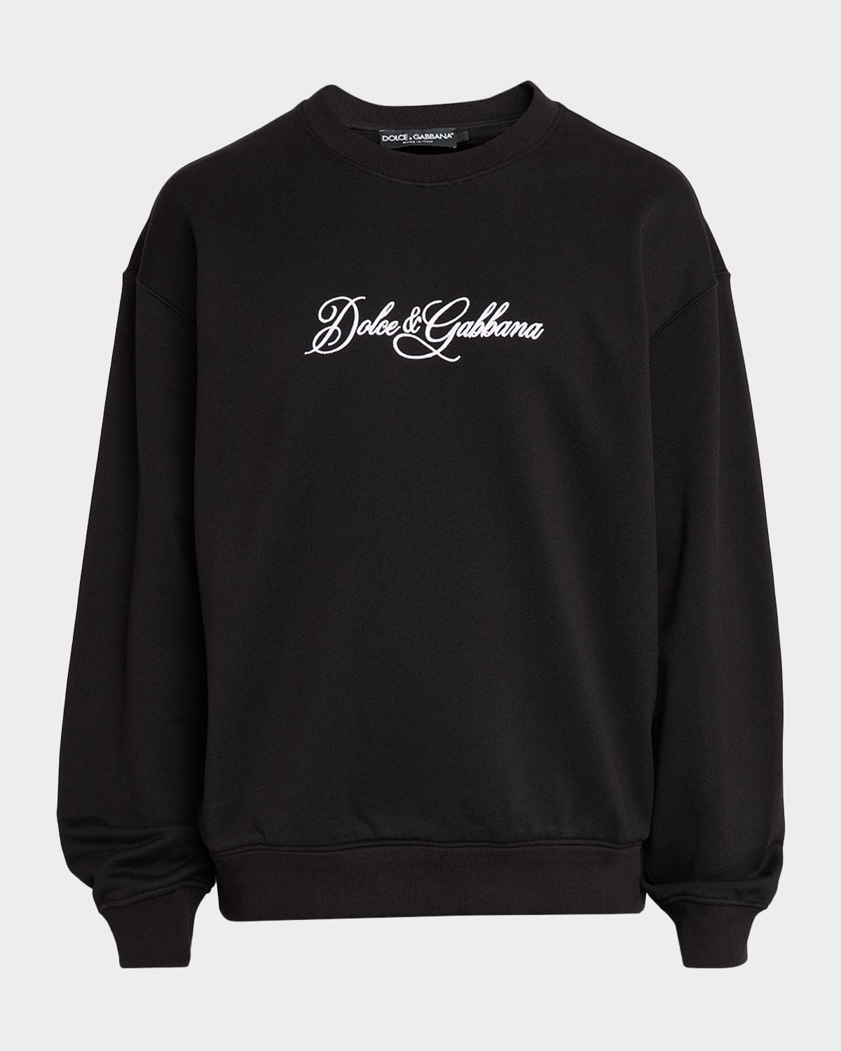 Dolce & Gabbana Men's Ricamo Cotton Logo Sweatshirt