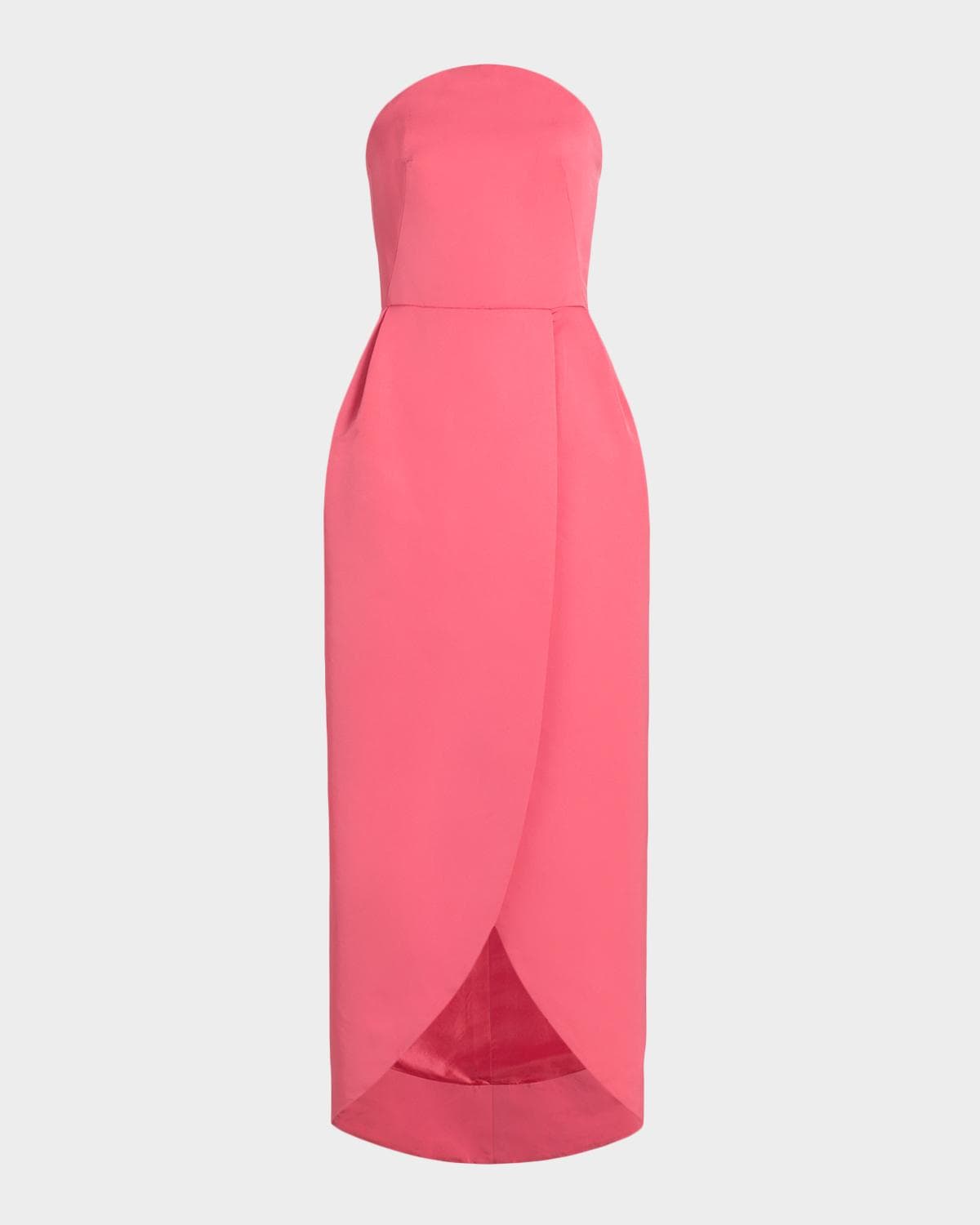 Oscar de la Renta Strapless Faille Tulip Gown