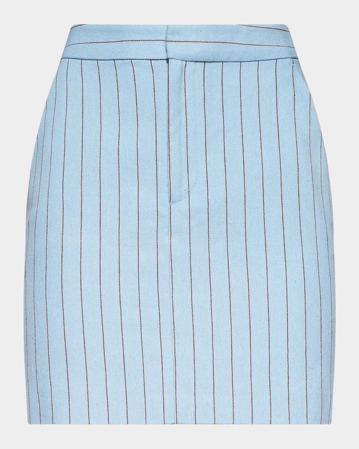 L 'AGENCE Vera Tailored Pinstripe Mini Skirt