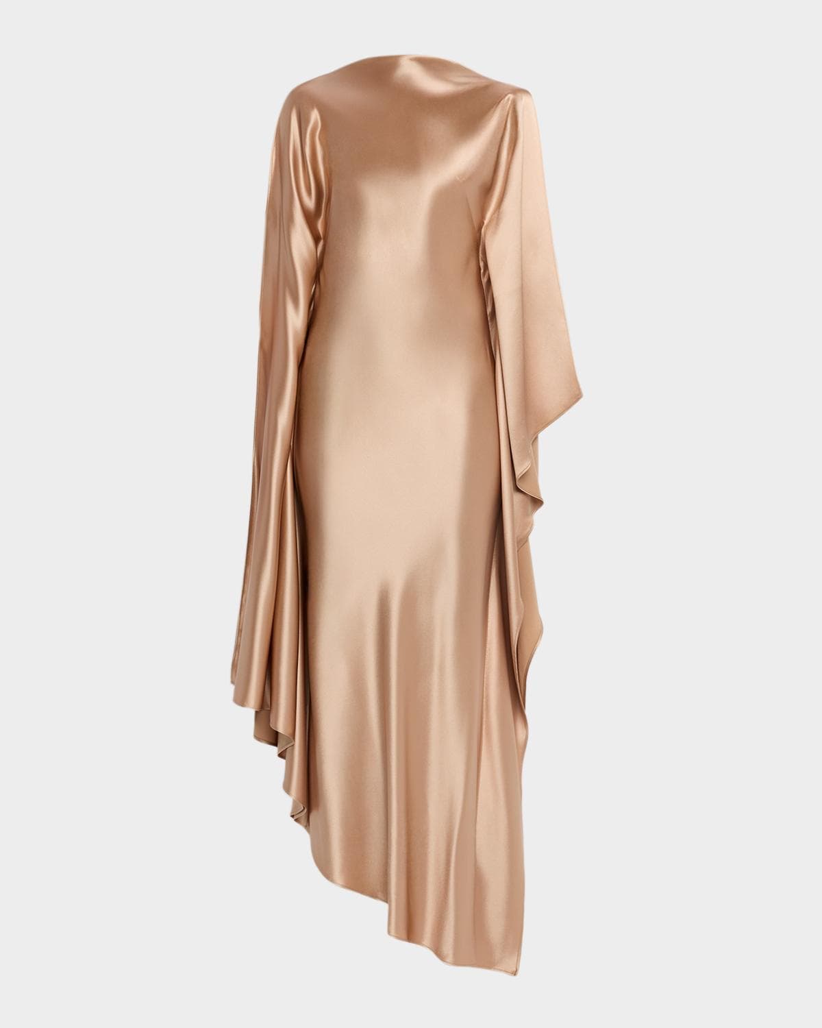 Acler Jarvis Draped Satin Maxi Dress
