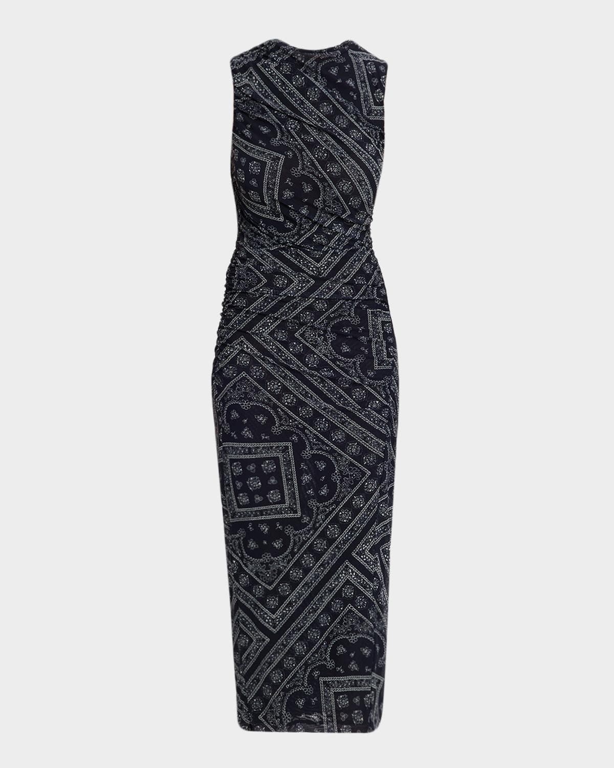 Veronica Beard Sylviani Bandana-Print Midi Dress