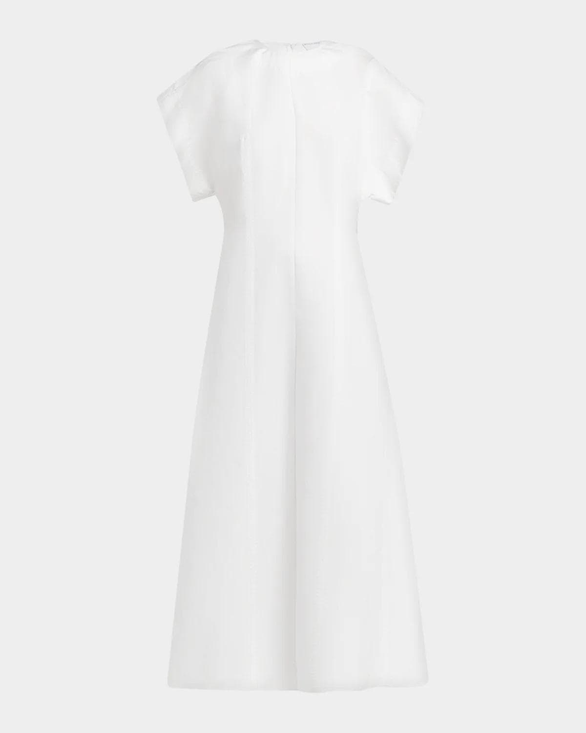 Bottega Veneta Compact Cotton Short-Sleeve Ankle Dress