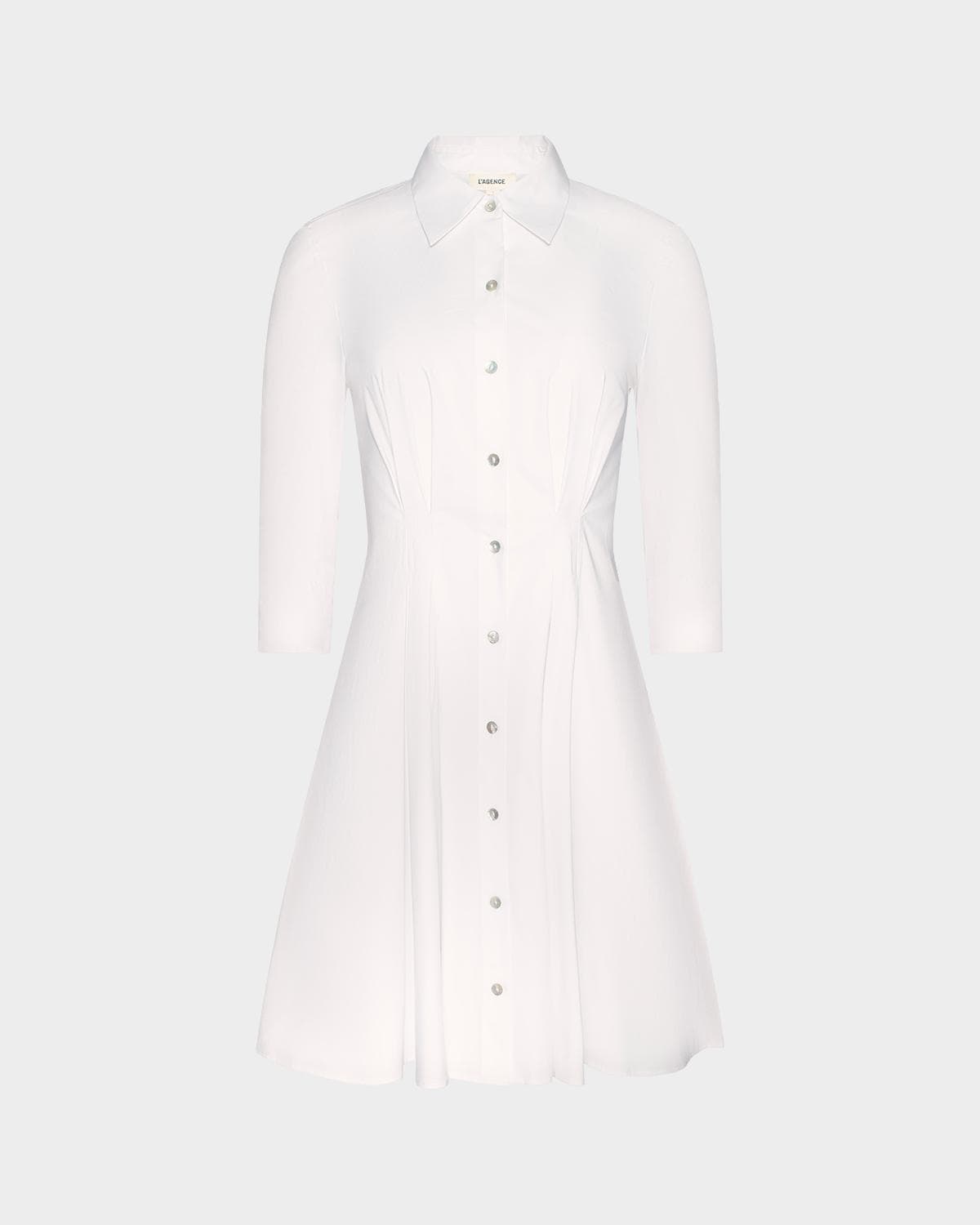 L 'AGENCE Journi Pintucked Shirtdress