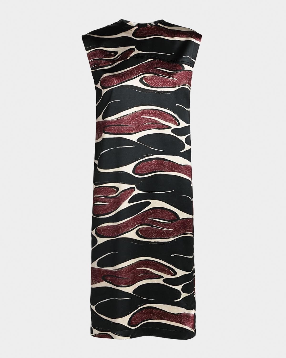 Marni Abstract Wave Sleeveless Midi Dress