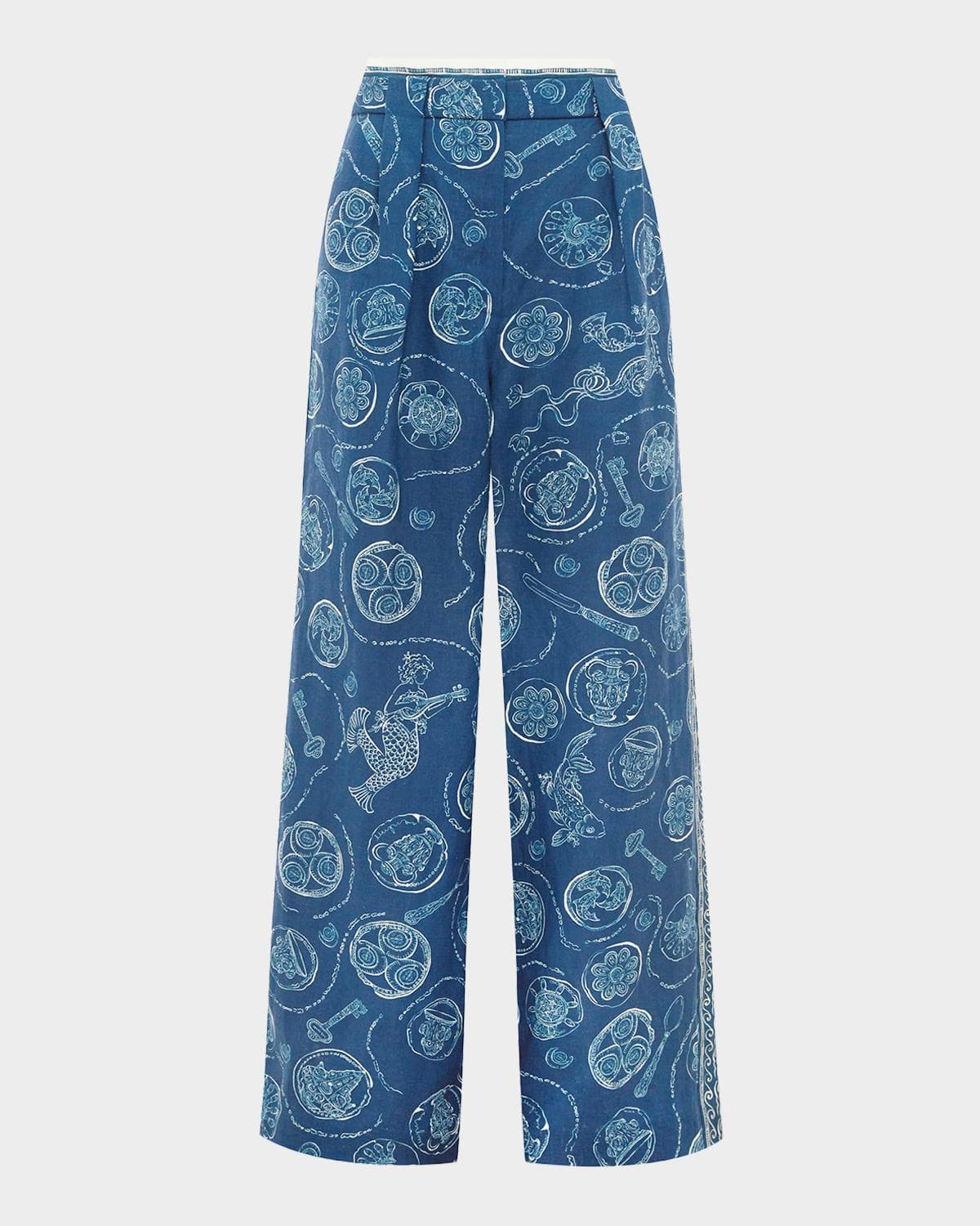 ALÉMAIS Lucky Wide-Leg Linen Pants