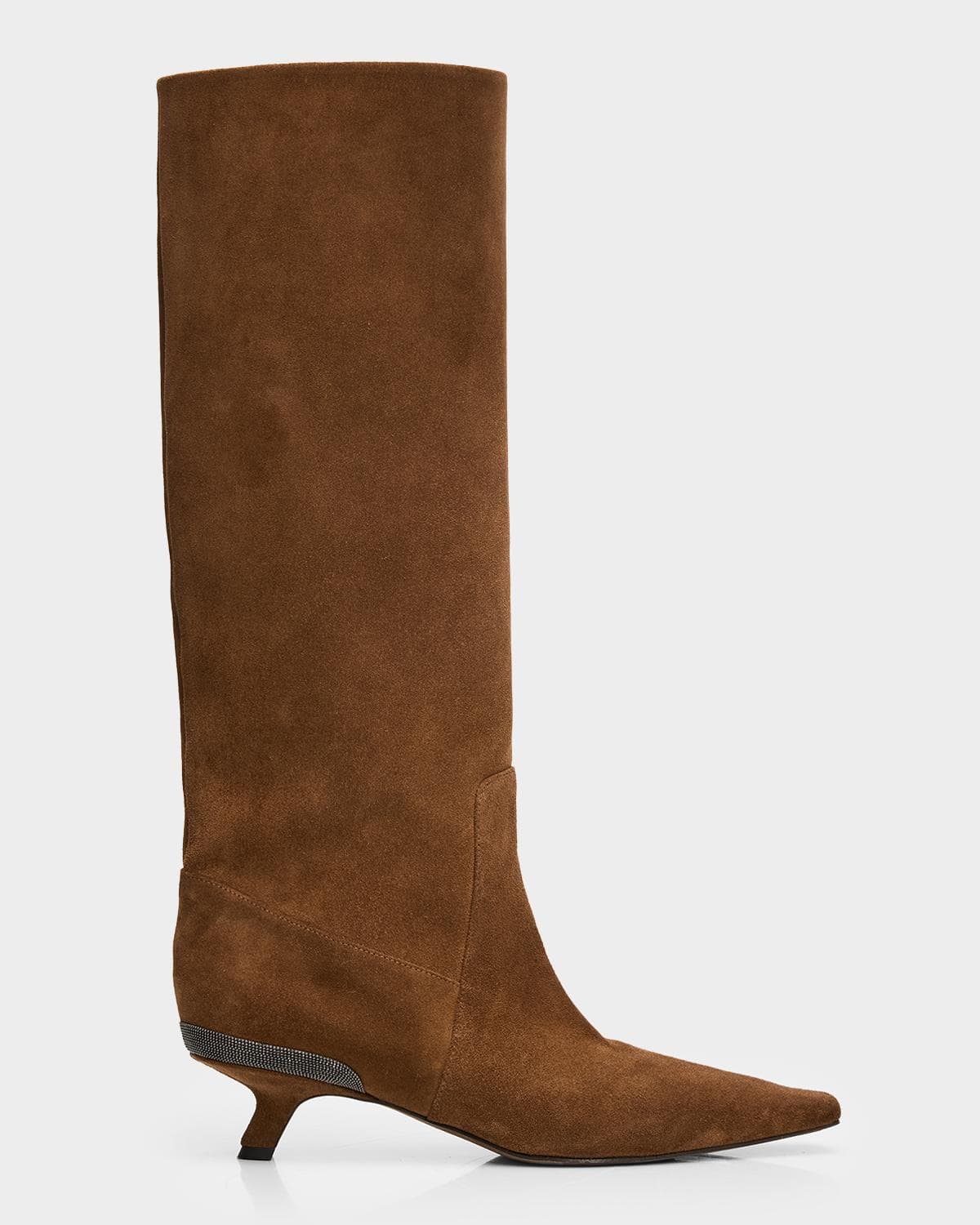 Brunello Cucinelli Suede Knee-High Boots