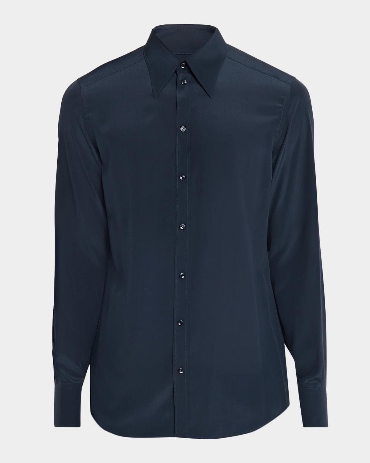 Dolce & Gabbana Point Collar Silk Shirt