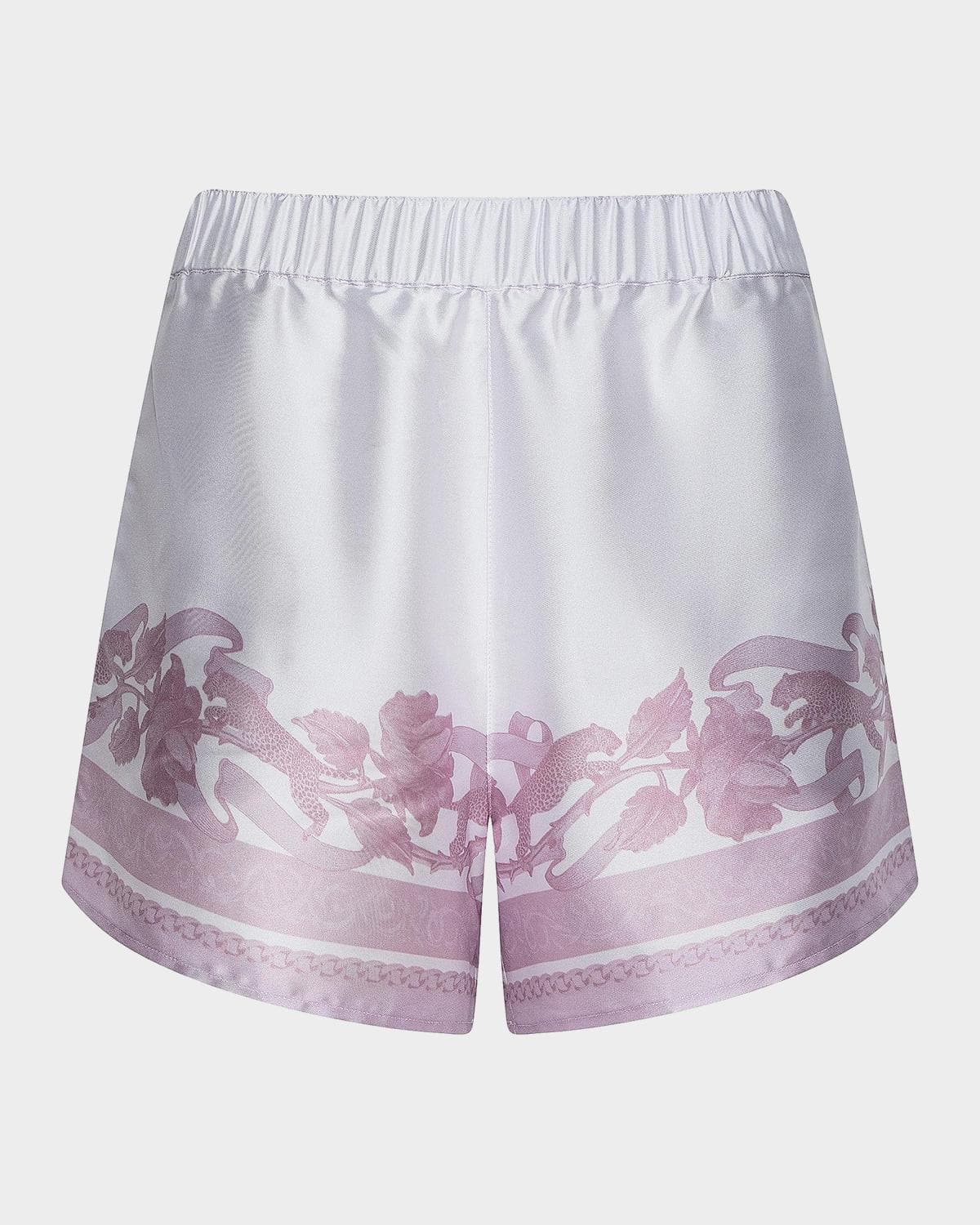 L 'AGENCE Maela Printed Satin Shorts