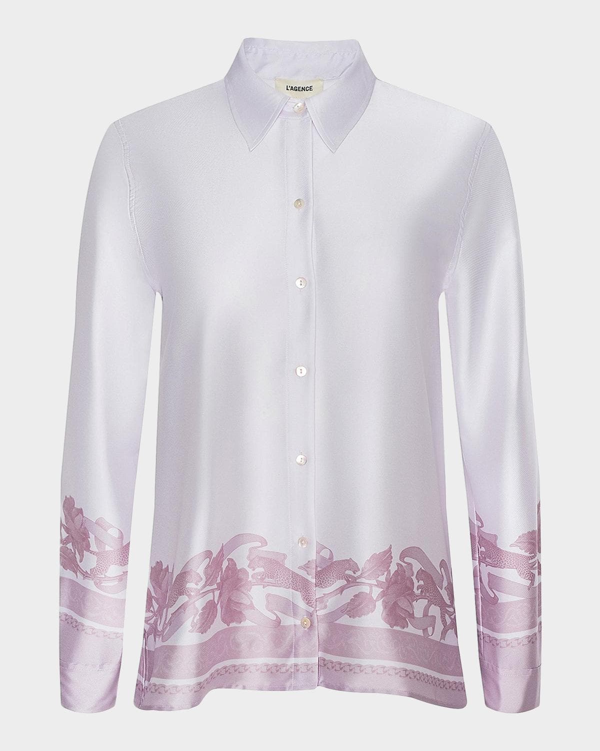 L 'AGENCE Judy Scarf Satin Shirt