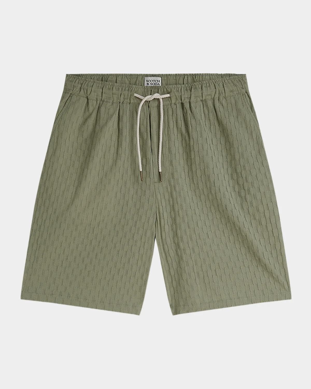 Scotch & Soda Men's Jacquard Seersucker Drawstring Shorts
