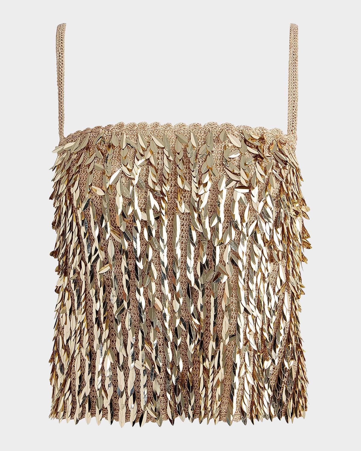 ALICE + OLIVIA Nicolette Allover Sequin Tank