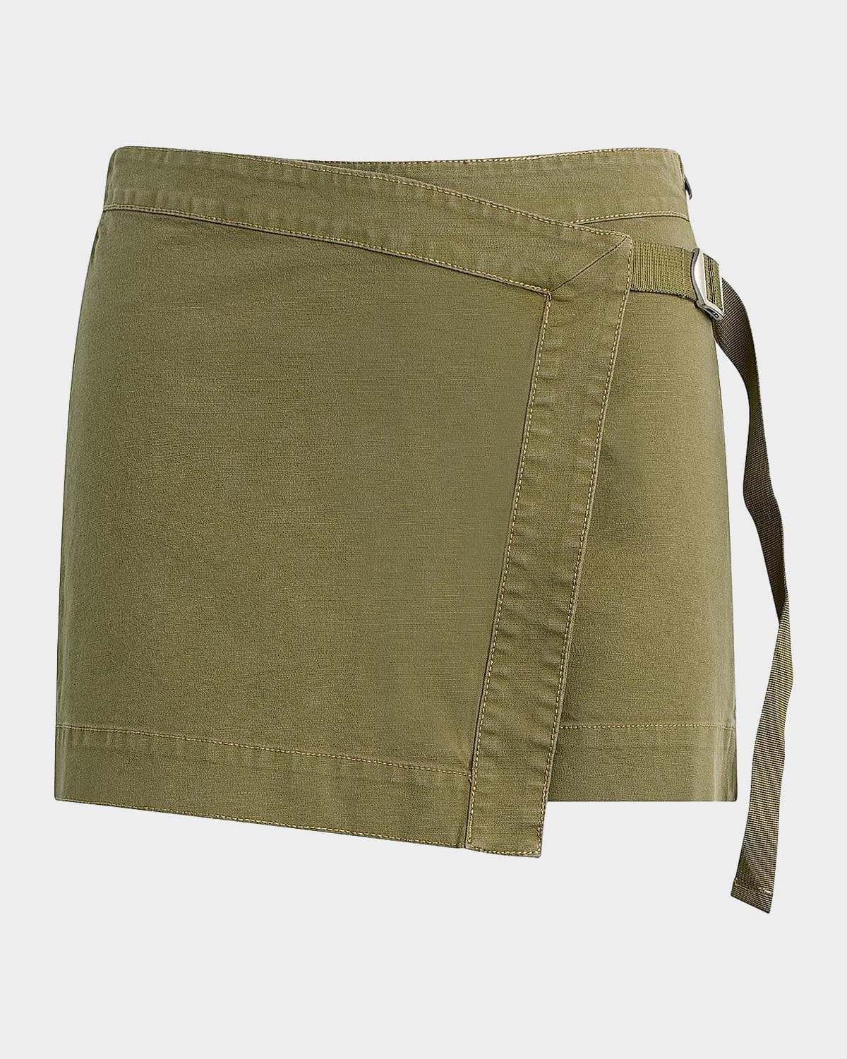 Hudson Sporty D-Ring Belt Stretch Cotton Skort