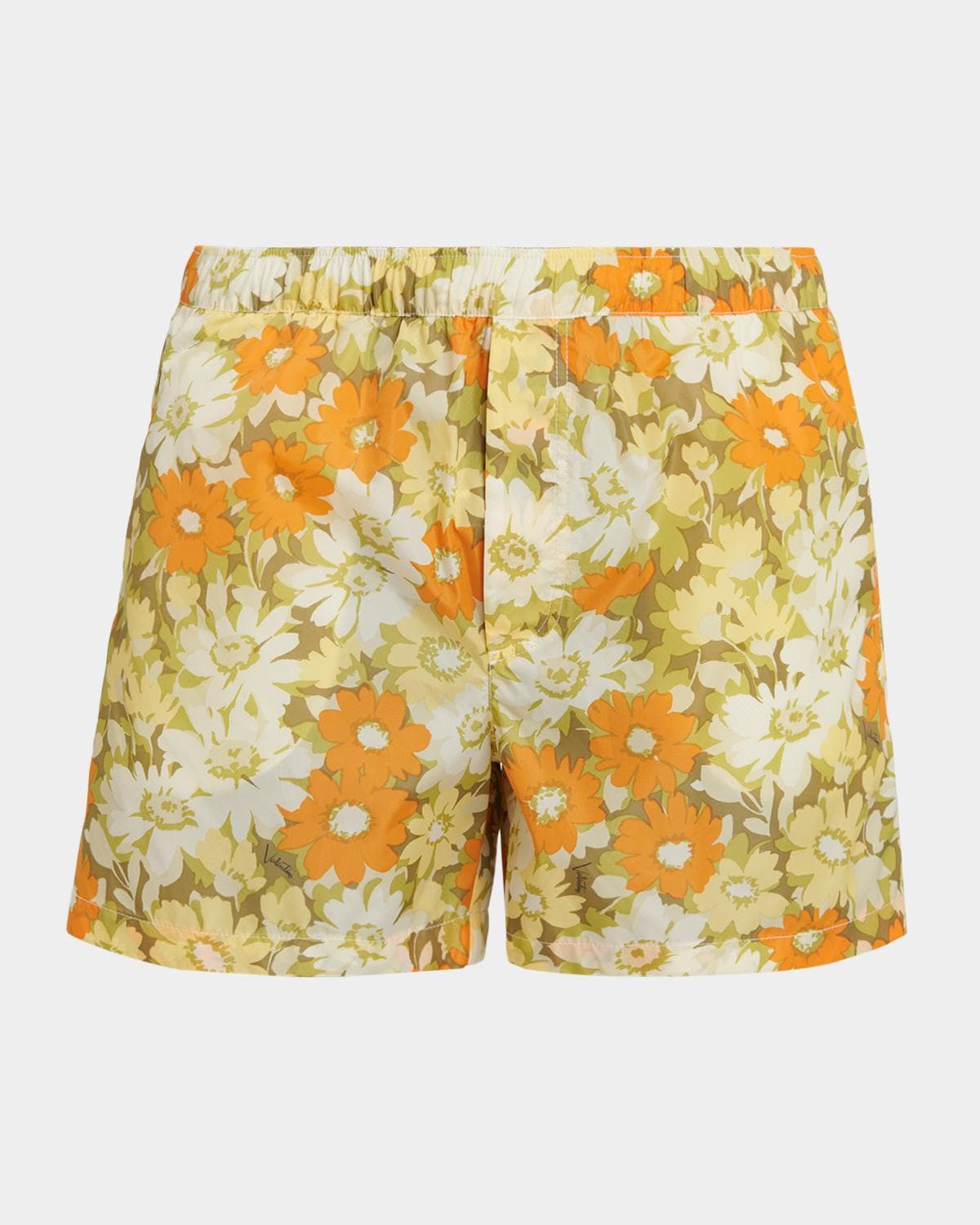 Valentino Garavani Men's Floral Logo Swim Trunks