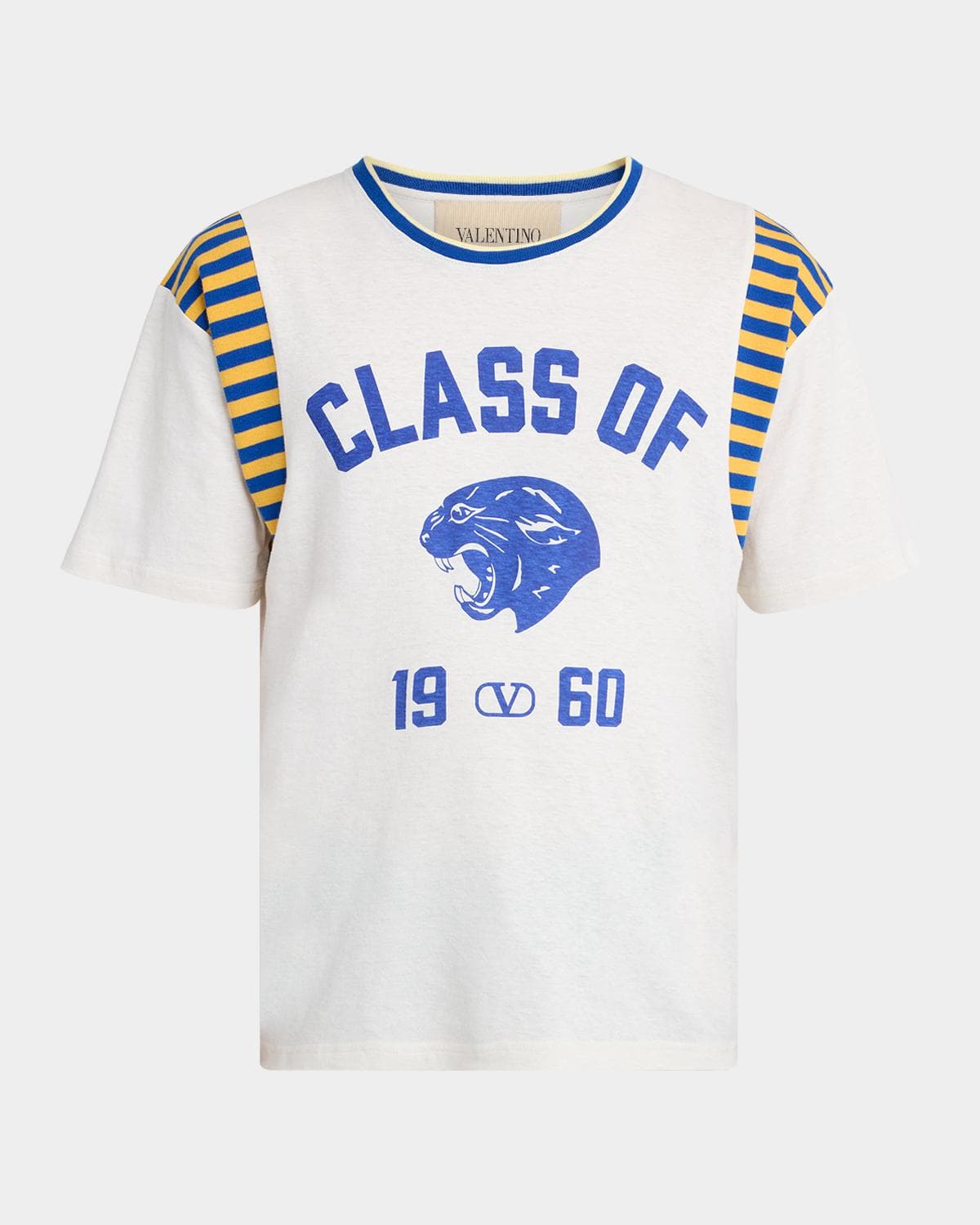 Valentino Garavani Men's Panther Collegiate-Logo Crewneck T-Shirt