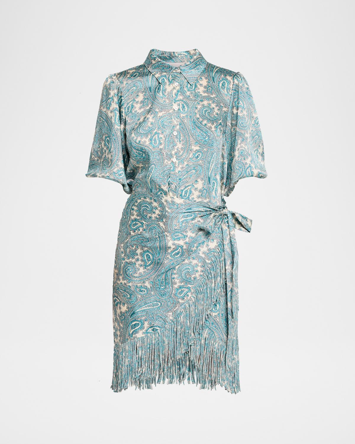 Cinq à Sept Hendrix Paisley Mini Shirtdress
