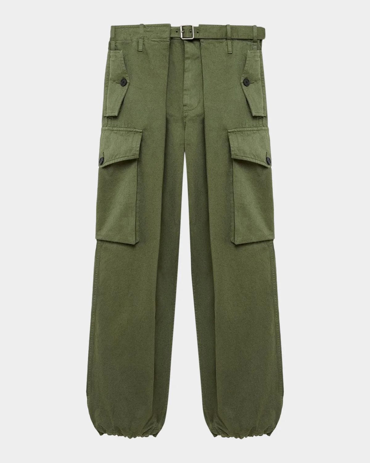 LOEWE Pleated Straight-Leg Cargo Trousers