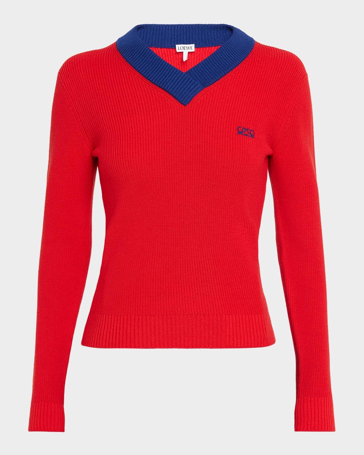 LOEWE Bicolor V-Neck Sweater