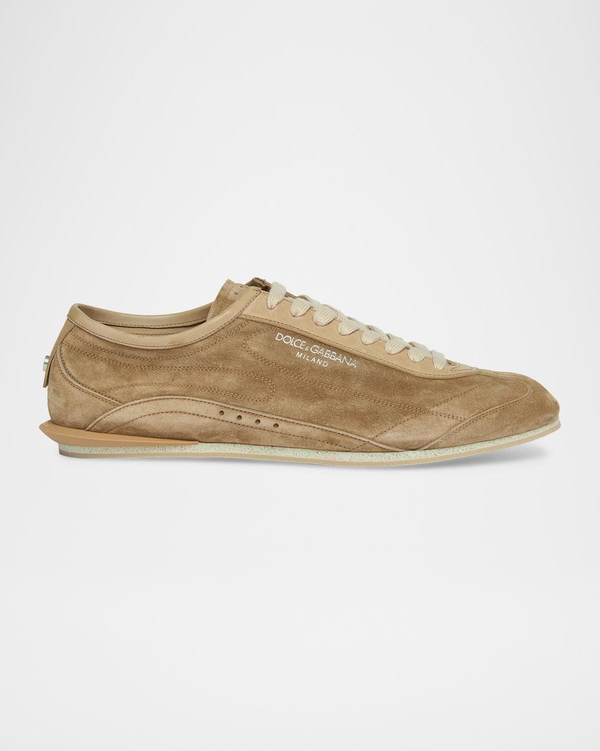 Dolce & Gabbana Men's Lipari Suede T-Toe Low-Top Sneakers