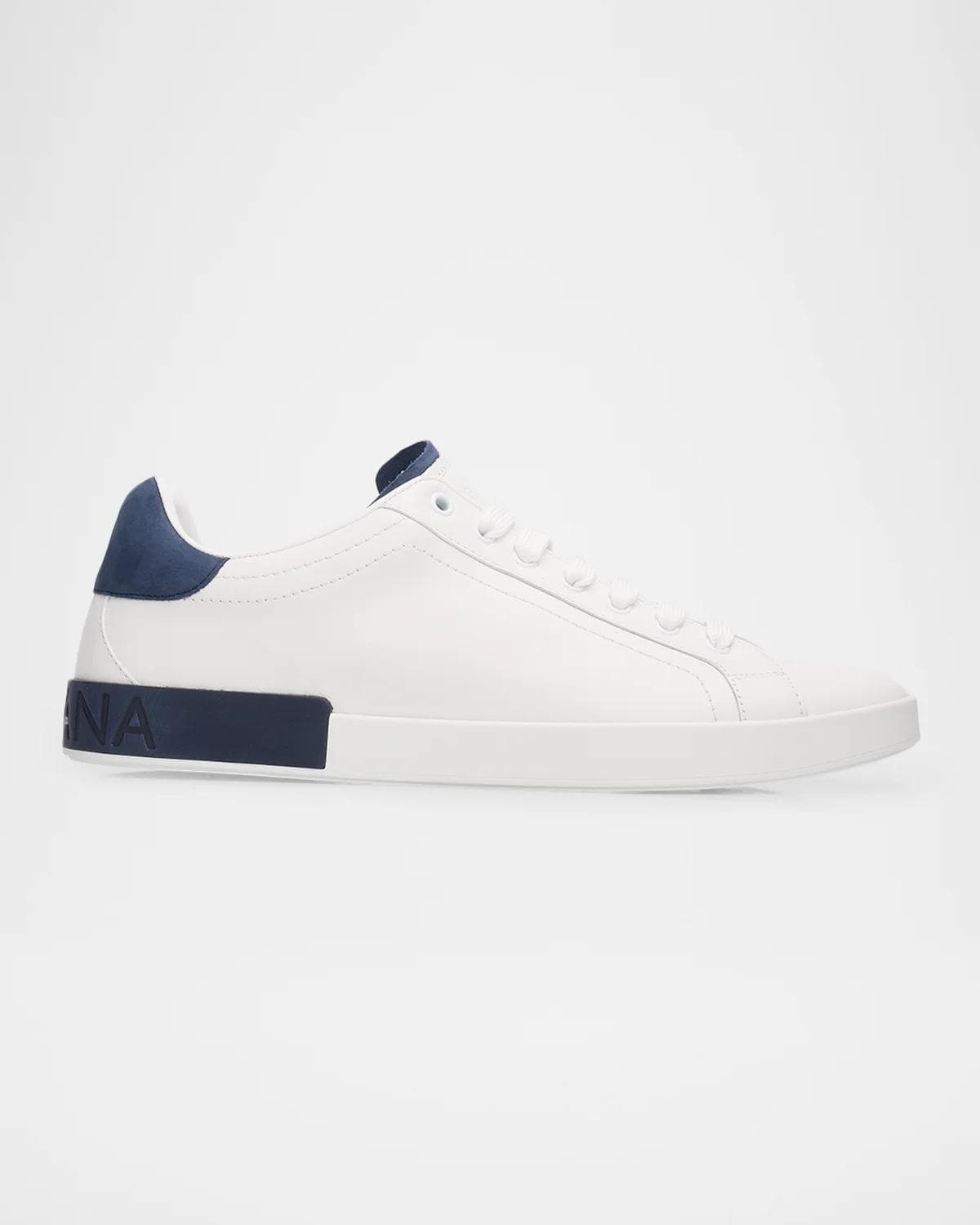 Dolce & Gabbana Men's Portofino Leather Low-Top Sneakers