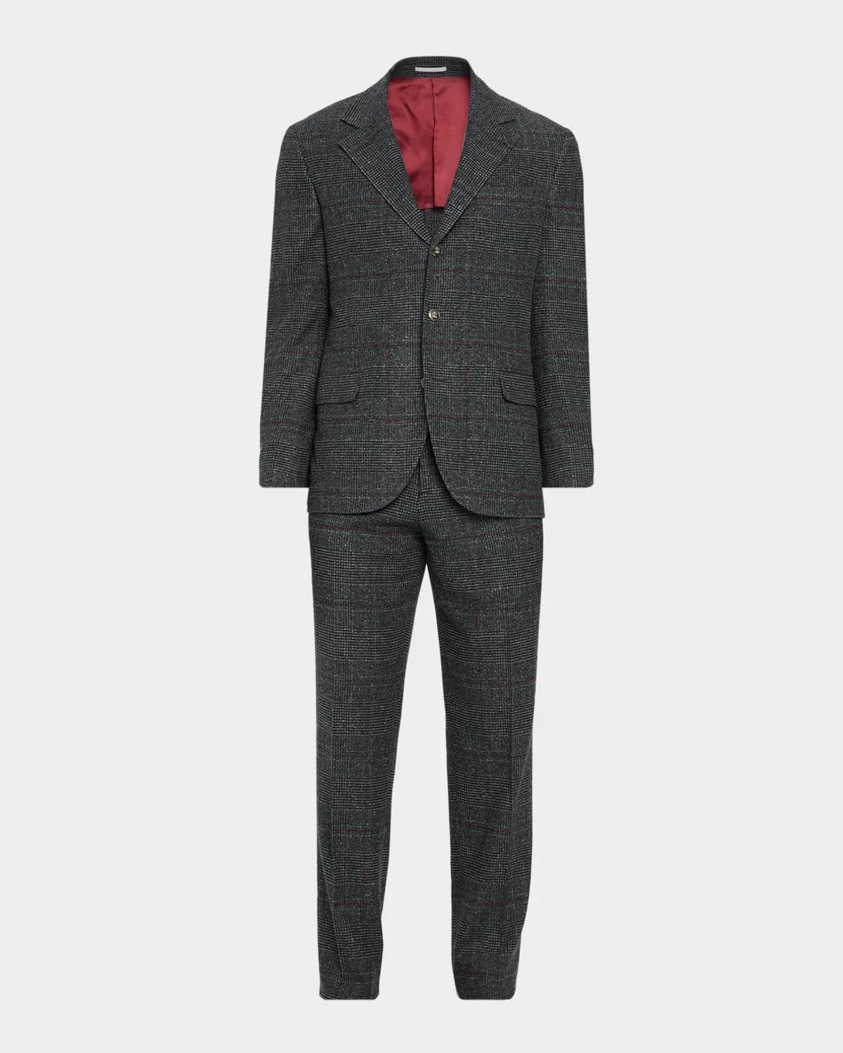 Brunello Cucinelli Glen Plaid Silk-Wool Blend Suit