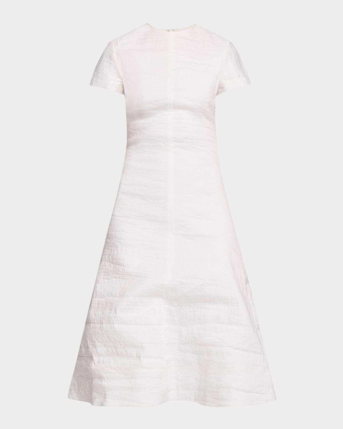 Brandon Maxwell The Ridley Short-Sleeve Midi Dress