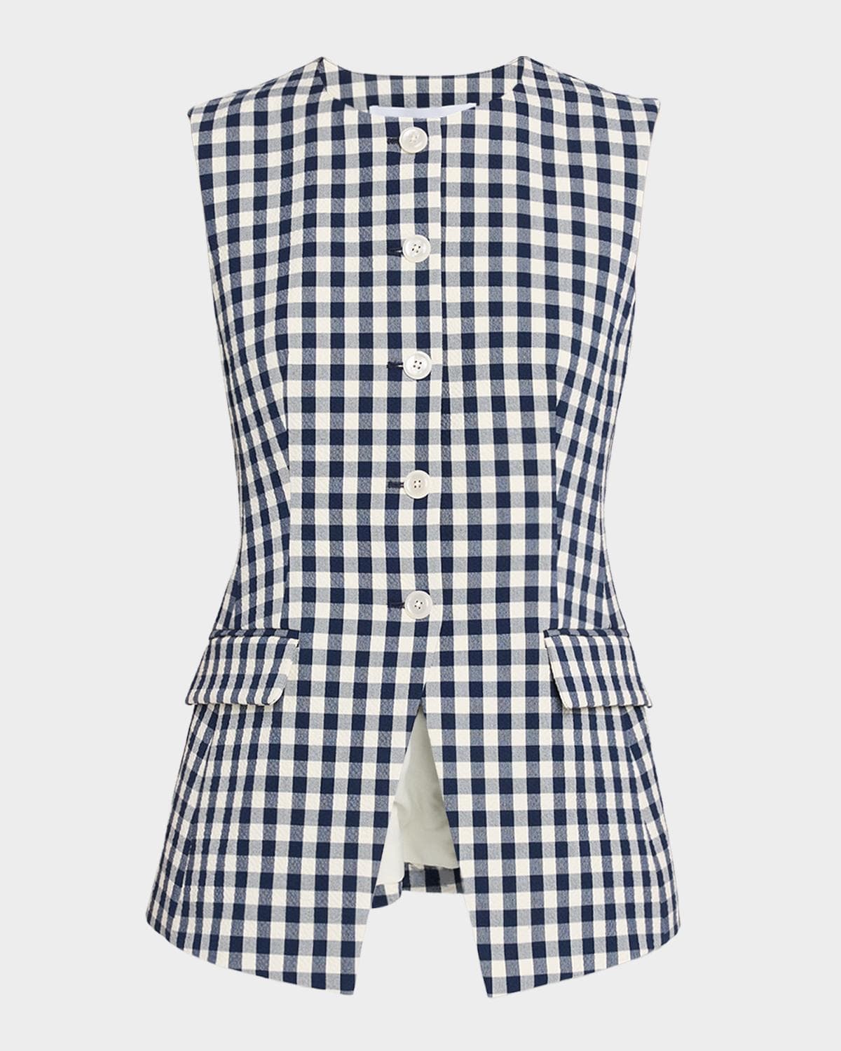 Veronica Beard Haina Cotton Gingham Shorts
