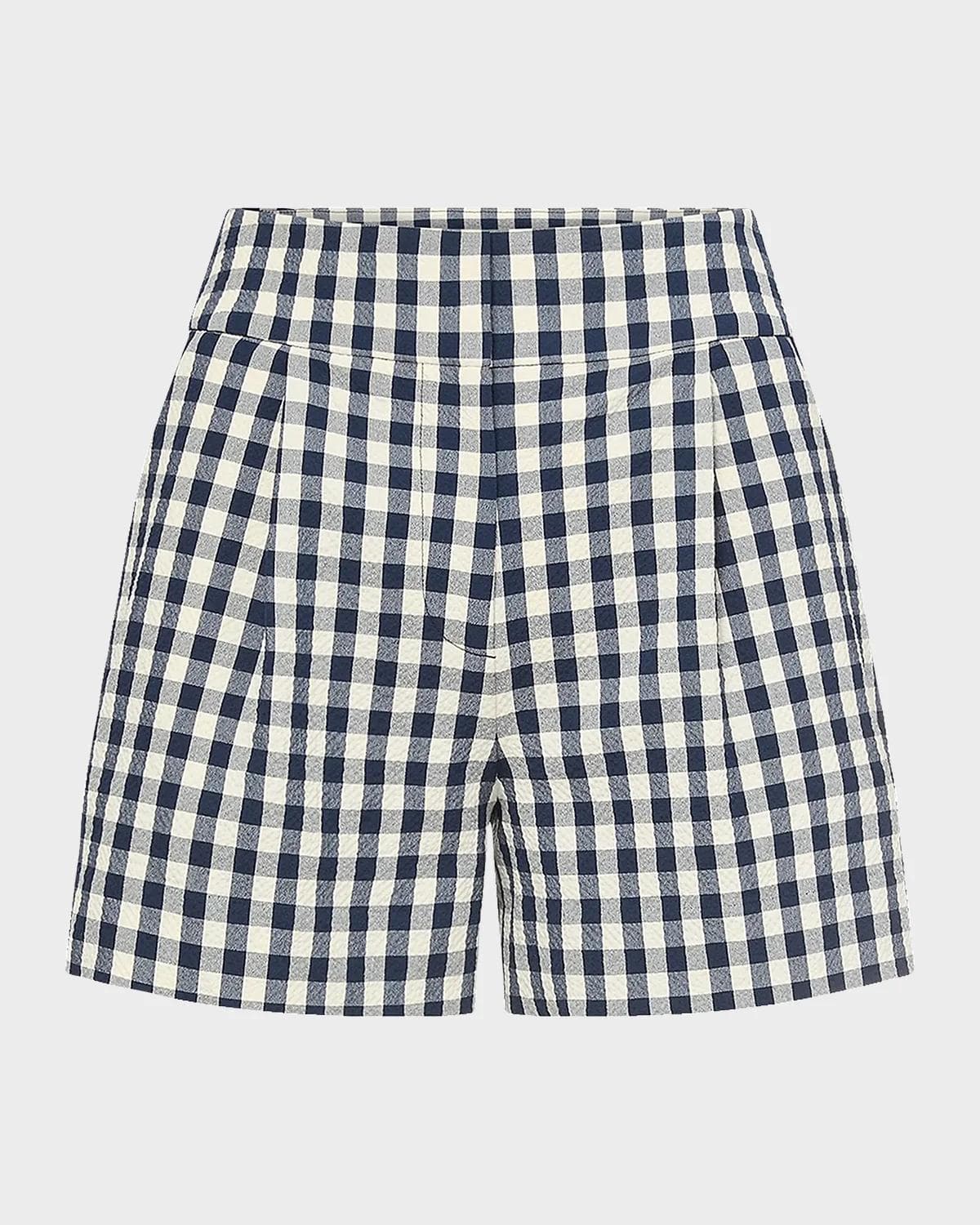 Veronica Beard Haina Gingham Shorts