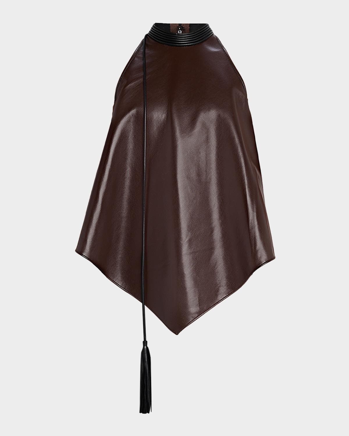 Et Ochs Sonia Faux Leather Combo Halter Top