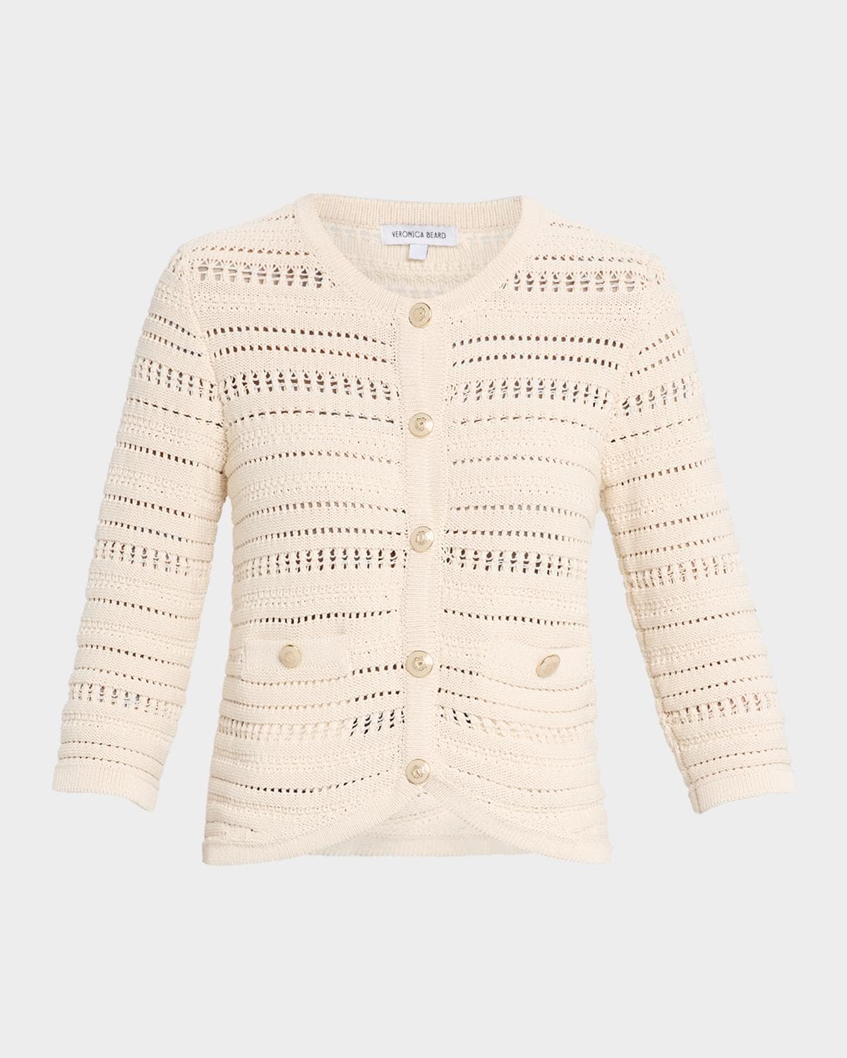 Veronica Beard Bellingham Stripe Knit Cardigan