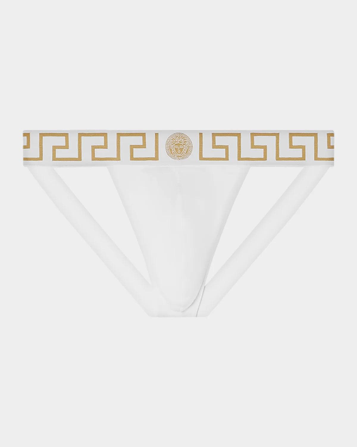 Versace Men's Medusa Stretch-Cotton Jock Strap