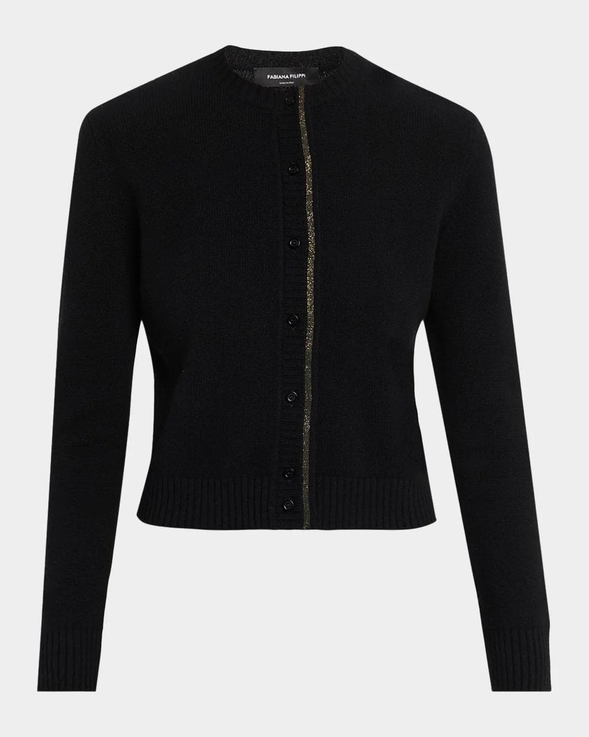 Fabiana Filippi Shimmer-Trim Knit Cardigan