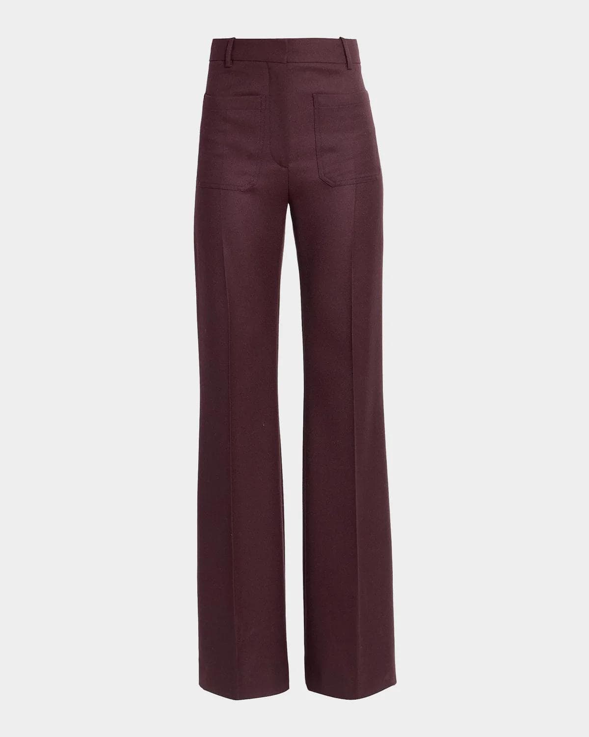 Victoria Beckham Alina Front-Pocket Straight-Leg Trousers