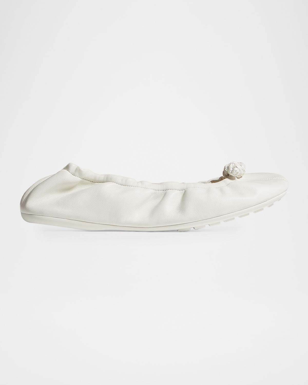 Bottega Veneta Fantasmina Leather Ballerina Flats