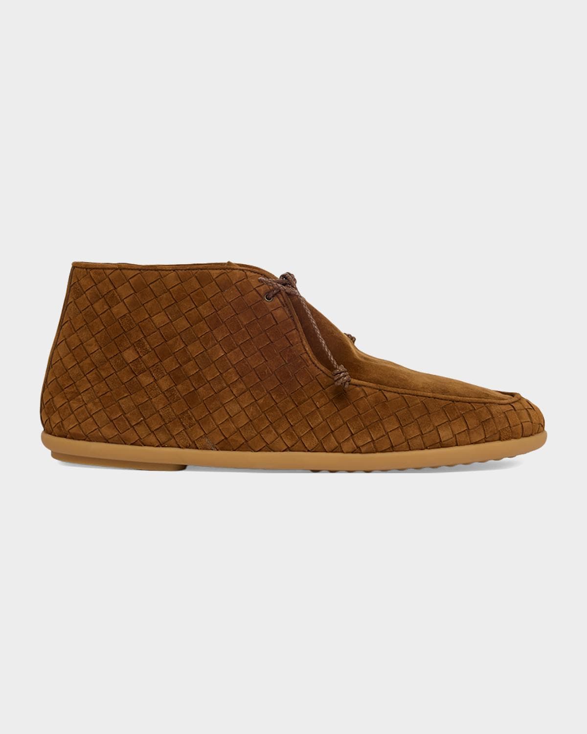 Bottega Veneta Men's Dawson Intrecciato Suede Ankle Boots