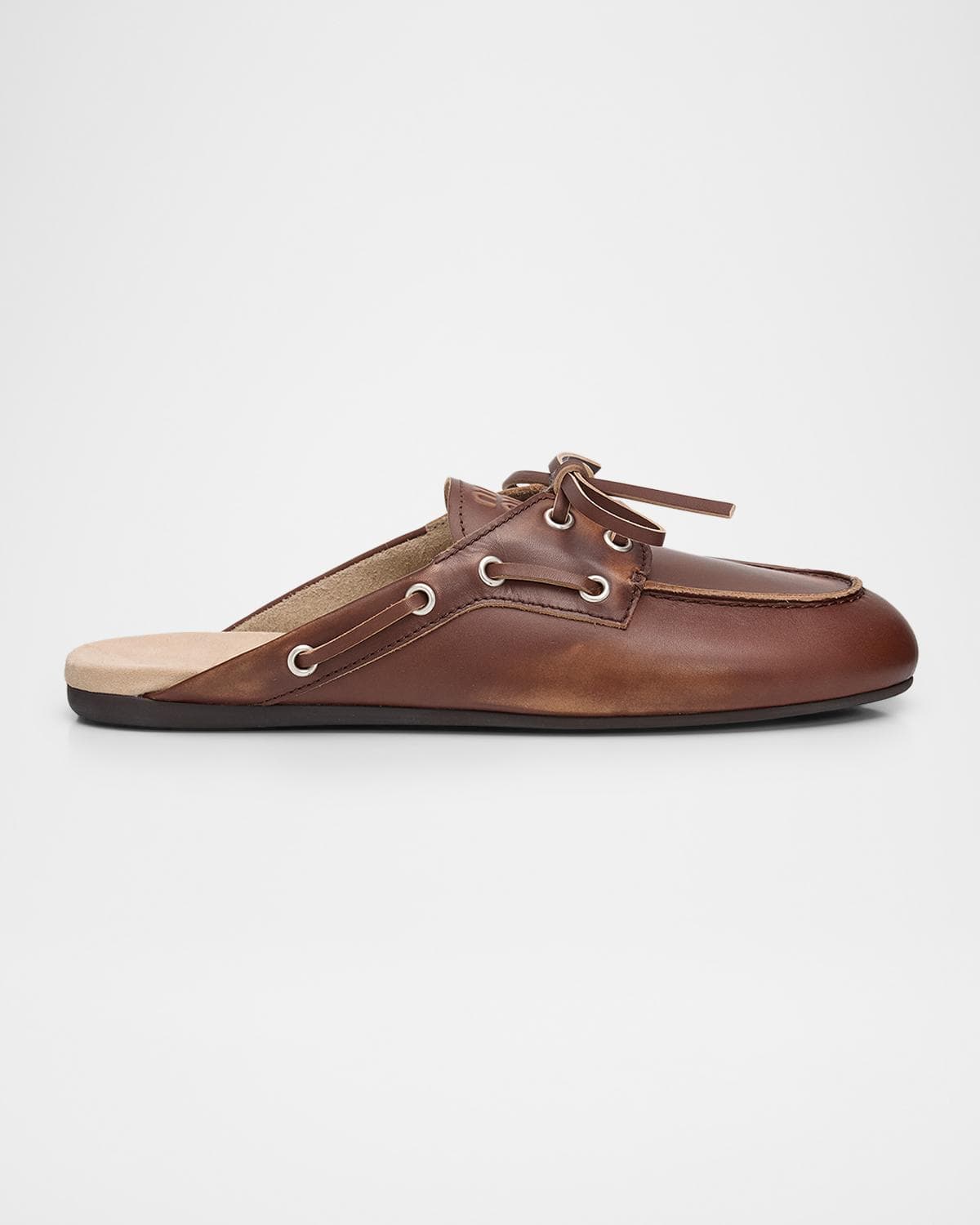 Miu Miu Leather Boat Mules
