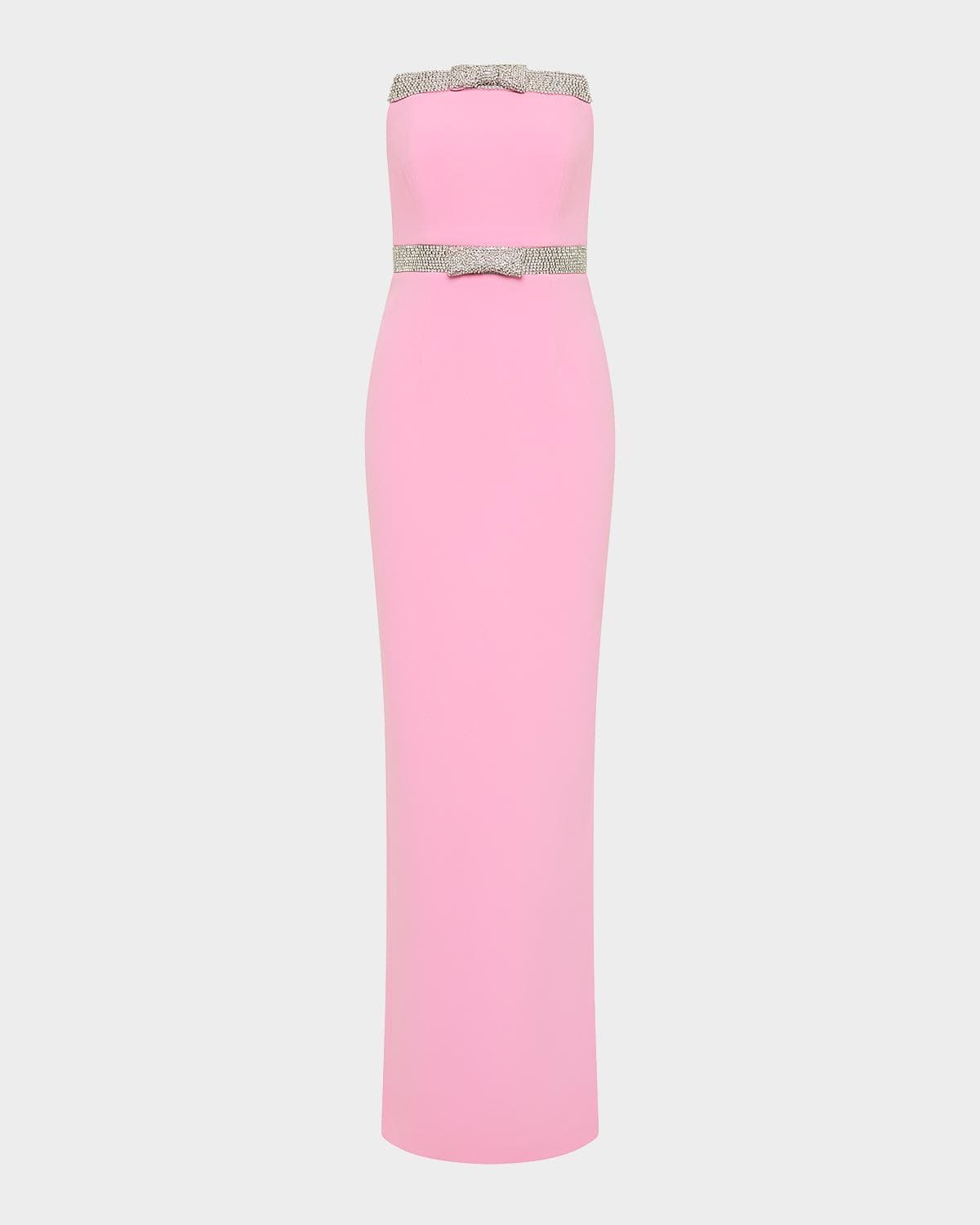 Rebecca Vallance Precious Embellished Bow Strapless Gown