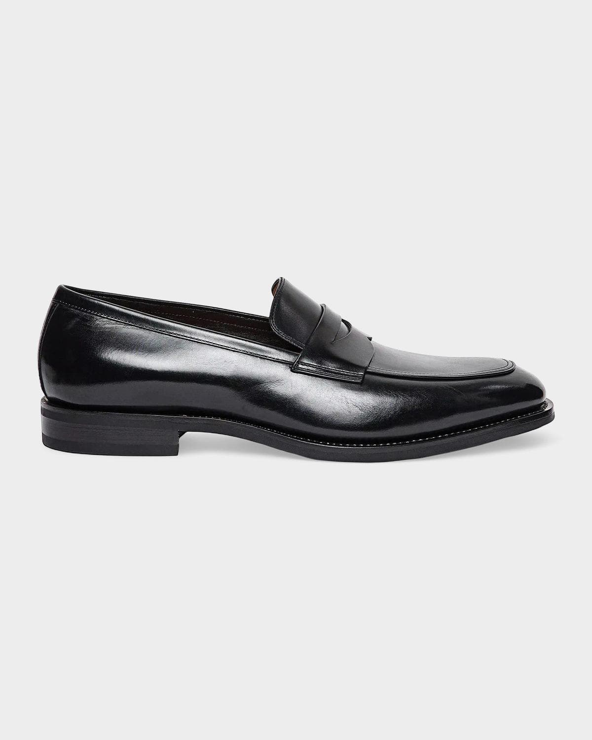 Santoni Men's Gregor Leather Penny Loafers