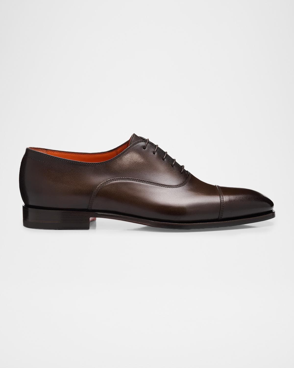 Santoni Men's Leather Cap-Toe Derby Shoes