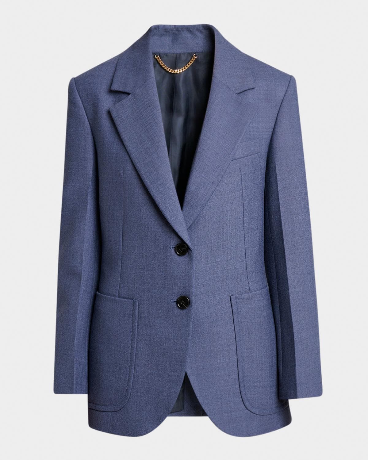Victoria Beckham Stretch-Wool Patch-Pocket Jacket
