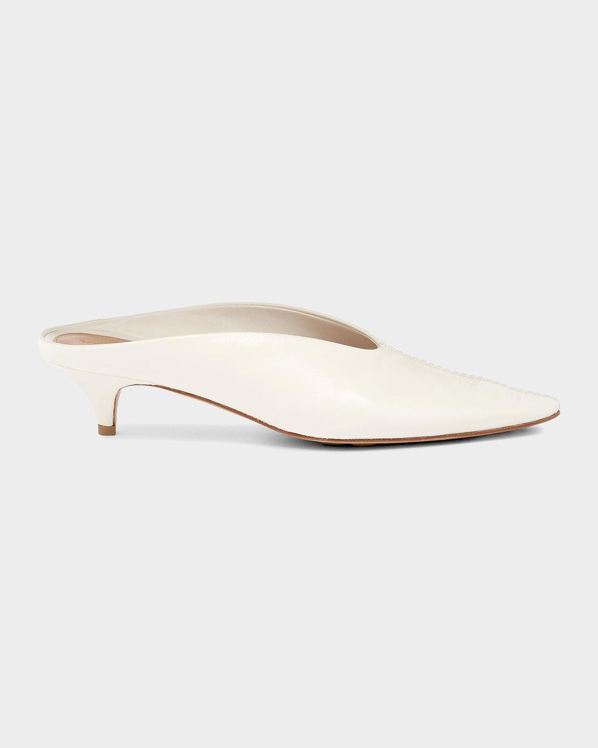 Bottega Veneta 40mm Vesta Nappa Leather Mule Pumps