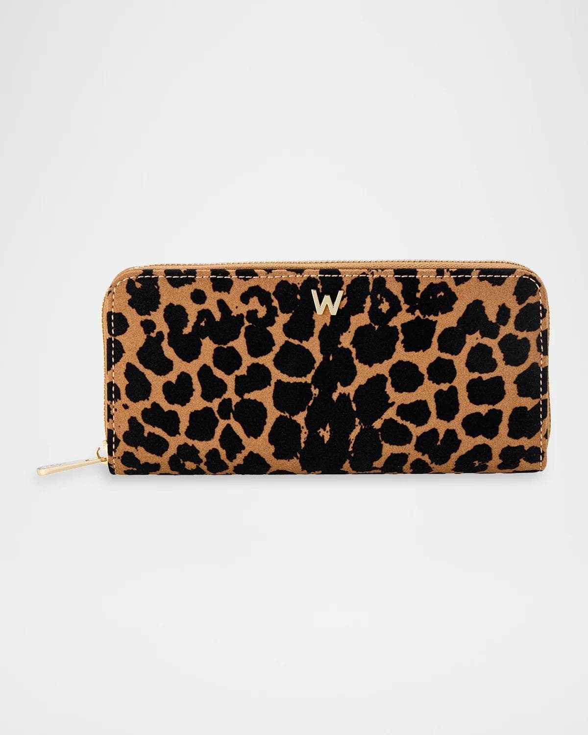 WOLF Savanna Leopard Print Long Zip Wallet