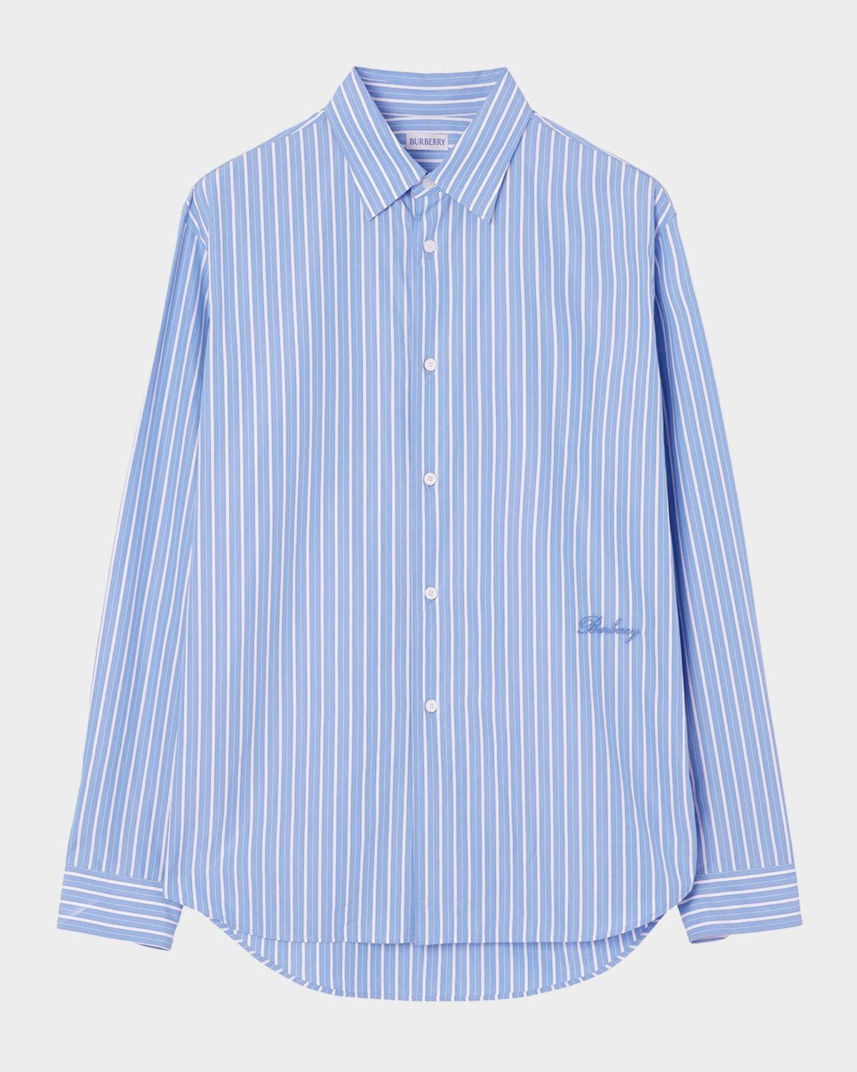 Burberry Men's Radmar Relaxed-Fit Striped Cotton Shirt