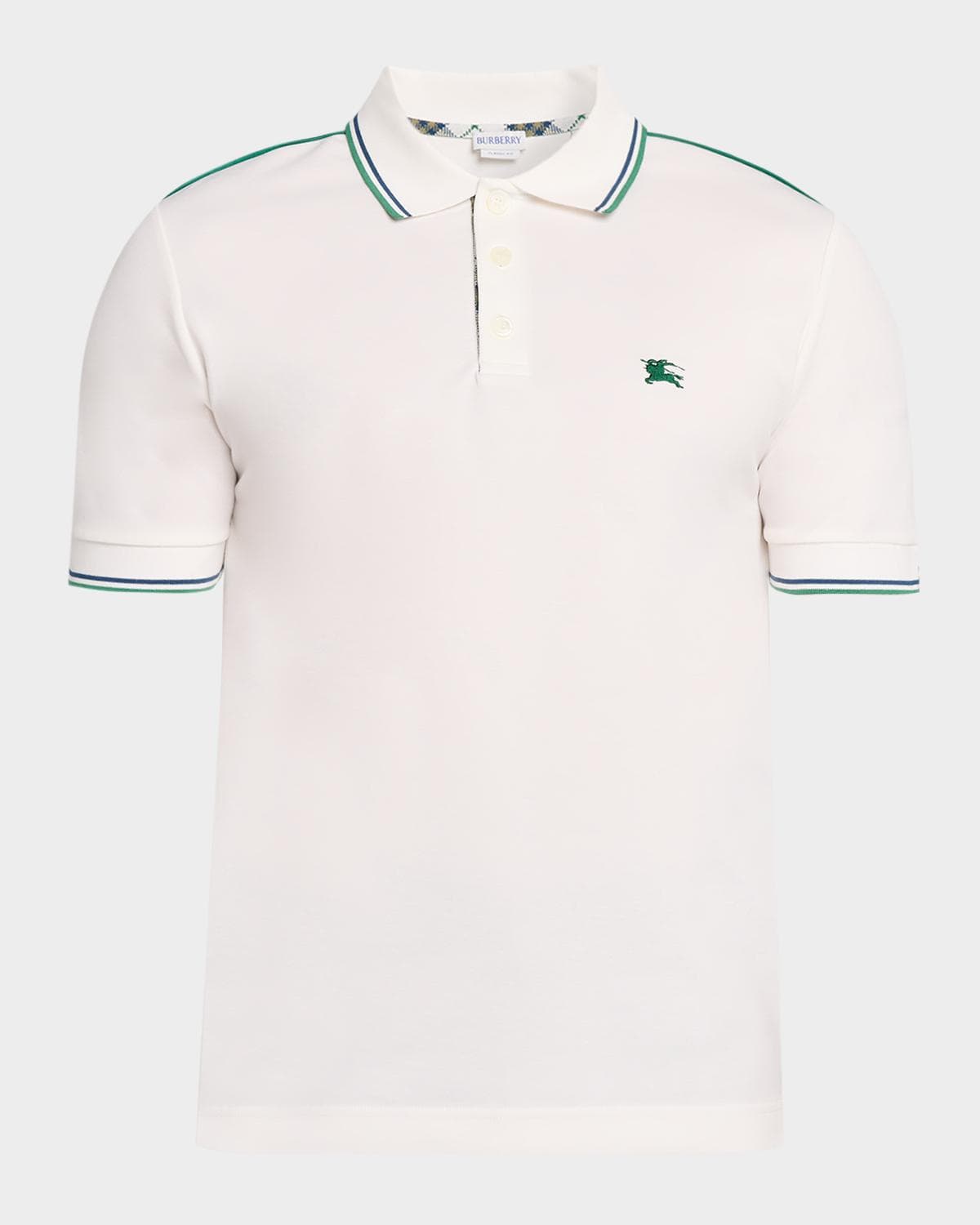 Burberry Men's Evan EKD Check-Placket Tennis Polo Shirt